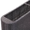 vidaXL Raised Bed Black Poly Rattan and Zinc Large Planters Planter