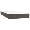 vidaXL Box Spring Bed Dark Grey Velvet Full Adjustable Headrests