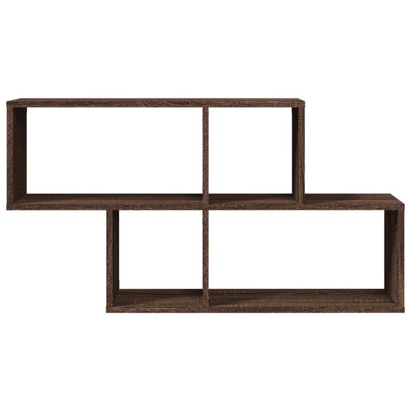 vidaXL Wall Shelf Brown Oak Engineered Wood 39.4 x 7.9 x 20.9 in