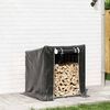 vidaxL Firewood Rack with Rain Cover 39.6"x39.6"x43.5" Galvanized Steel