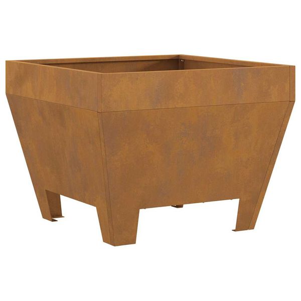 vidaXL Fire Pit Brown 19.69 x 19.69 x 14.96 in Steel