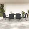 vidaXL Garden Dining Set Black