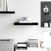 vidaXL Wall Shelf High gloss black Honeycomb MDF, metal