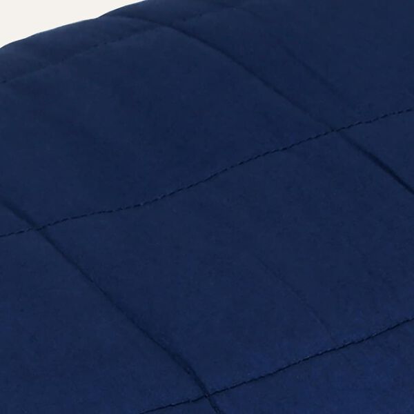 vidaXL Weighted Blanket Blue Cotton 92.5 x 114.2 in