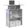 vidaXL Reception Desk Concrete Gray Engineered Wood, Concrete Gray Finish
