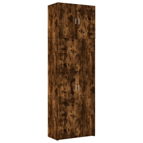 vidaXL Highboard Smoked Oak 31.5"x16.7"x98" Engineered Wood