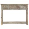 vidaXL Console Table 39.4"x11.8"x29.9" Solid Mango Wood