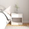 vidaXL Bedside Cabinet Set of 2 White Solid pinewood Small