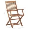 vidaXL Folding Patio Chairs 8 pcs with Cushions Solid Acacia Wood (2x313602+2x314882)