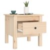 vidaXL Side Table Natural Pine Solid pine wood Small Side Table Square