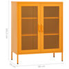 vidaXL Storage Cabinet Mustard Yellow Steel 31.5x13.8x40.0 in