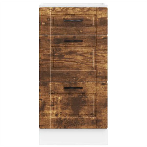 vidaXL Kitchen Base Cabinet Smoked Oak Engineered Wood Medium