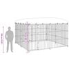 vidaXL Outdoor Dog Kennel with Roof 118.1"x118.1"x82.7"