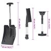 vidaXL Snow Shovel Kit Black and silver