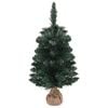 vidaXL Artificial Christmas Tree Green PVC, Concrete Small