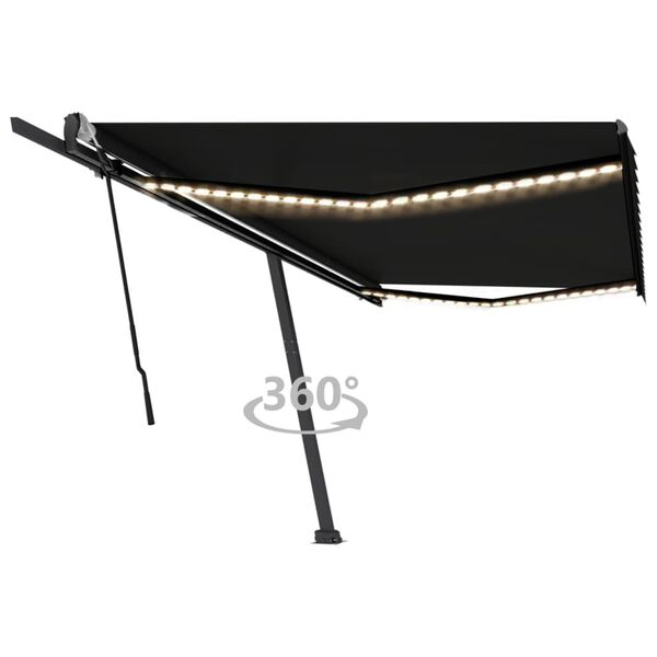 vidaXL Retractable Awning Anthracite