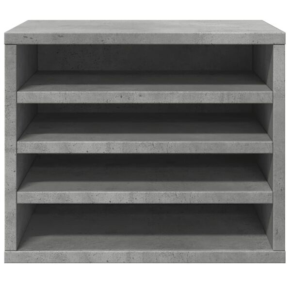 vidaXL Desk Organiser Concrete Grey 14.2x10.2x11.6" Engineered Wood