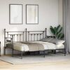 vidaXL Daybed Frame with Headboard Black 31.5" x 78.7" Steel