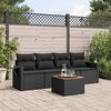 vidaXL Garden Sofa Set Black
