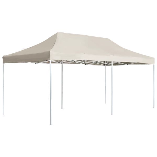 vidaXL Party Tent Cream Aluminum alloy frame 20 x 10 ft Foldable
