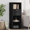vidaXL Highboard Black Engineered wood Standard Highboard Rectangular