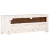 vidaXL TV Cabinet White Solid Acacia Wood Medium TV Cabinet
