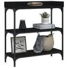 vidaXL Console Table Black Engineered wood 29.5 in x 11.8 in x 31.5 in