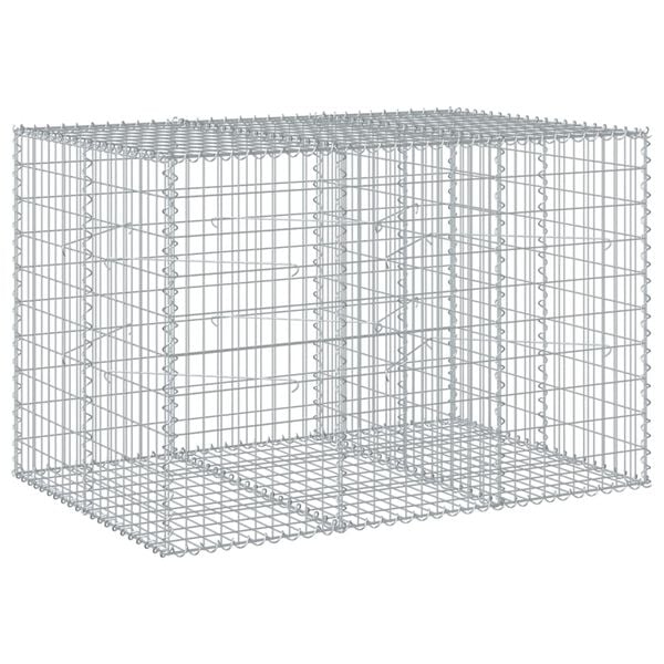 vidaXL Gabion Basket Silver Galvanized iron wire Large Durable