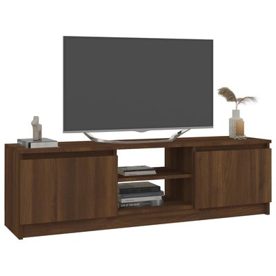 vidaXL TV Stand Brown Oak 47.2"x11.8"x14" Engineered Wood