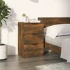 vidaXL Bedside Cabinet Smoked Oak Engineered Wood Medium Bedside Cabinet