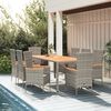 vidaXL Garden Dining Set Gray
