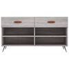 vidaXL Shoe Bench Grey Sonoma Engineered wood, Iron Medium Shoe Bench