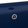 vidaXL Luxury Basin Overflow Square Matt Dark Blue 16.1x16.1" Ceramic