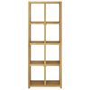 vidaXL Book Cabinet Natural Teak Solid Teak Wood Tall Book Cabinet