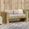vidaXL Garden Sofa Natural Solid pine wood Medium Durable Garden Sofa