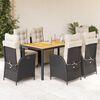 vidaXL Garden Dining Set Black