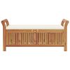 vidaXL Garden Storage Bench Cream white, natural wood