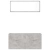 vidaXL Bathroom Furniture Set Concrete grey Engineered wood Large