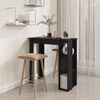 vidaXL Bar Table Black Engineered wood Medium Durable Bar Table