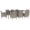 vidaXL Patio Dining Set Set of 8 Grey