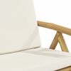 vidaXL Bistro Set Cream White Bamboo, 100% polyester fabric Standard