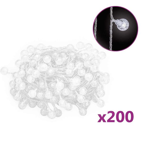 vidaXL Fairy String Light Cool White Plastic 65.6ft length