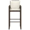 vidaXL Patio Bar Stool Brown PE rattan, Powder-coated steel Standard