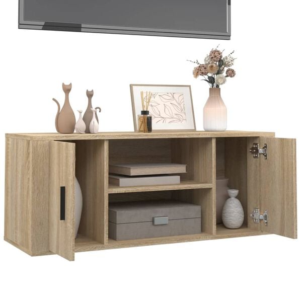 vidaXL TV Cabinet Sonoma Oak Engineered Wood Medium TV Cabinet