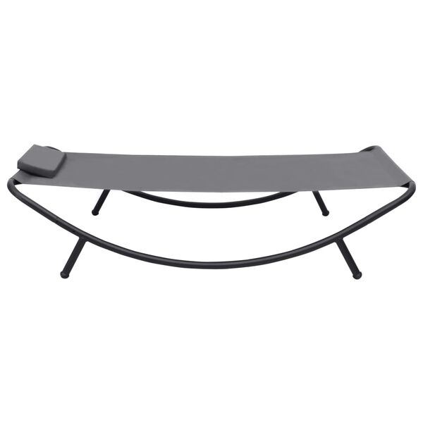 vidaXL Patio Bed Grey 200 x 35.4 " Steel