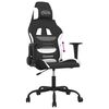 vidaXL Gaming Chair Black and White Fabric