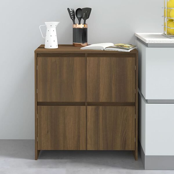 vidaXL Sideboard Brown oak Engineered wood Medium Sideboard