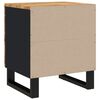 vidaXL Bedside Cabinet Set of 2 Natural wood with black frame