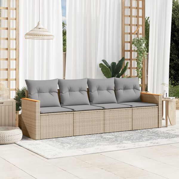 vidaXL Garden Sofa Set Beige