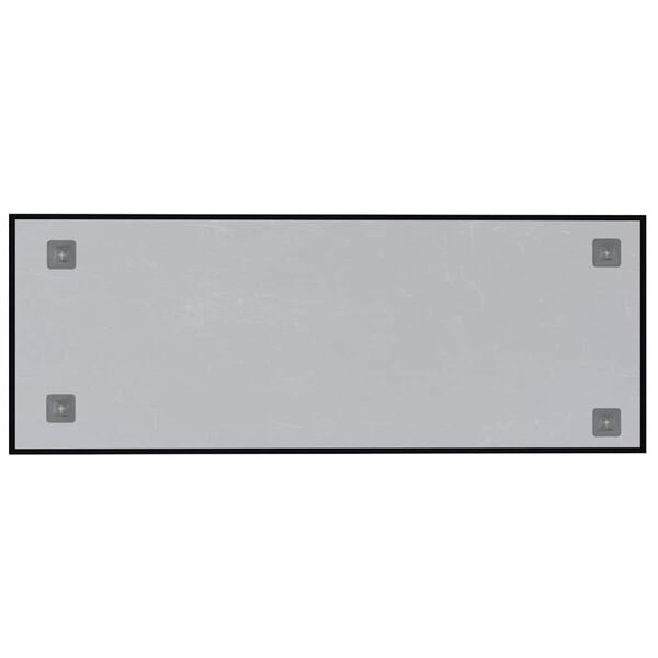 vidaXL Wall-mounted Magnetic Board Black 31.5"x11.8" Tempered Glass
